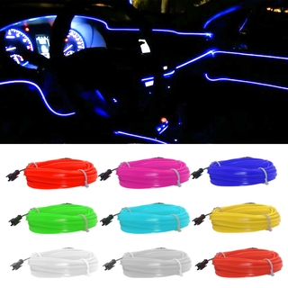 ไฟส่องสว่างภายในรถยนต์แบบยืดหยุ่น LED ไดรฟ์ USB Strip Garland ลวดสลิง หลอด Line Neon Light พร้อมคอนโทรลเลอร์ 1M/3M/5M