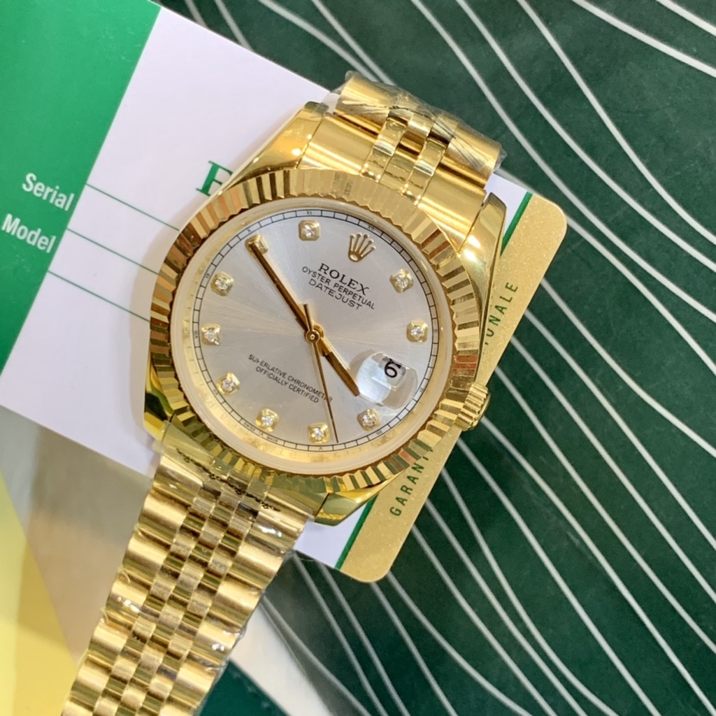 Rolex Journal Mens Three-Needle Journal Series Ceramic Ring Automatic ...
