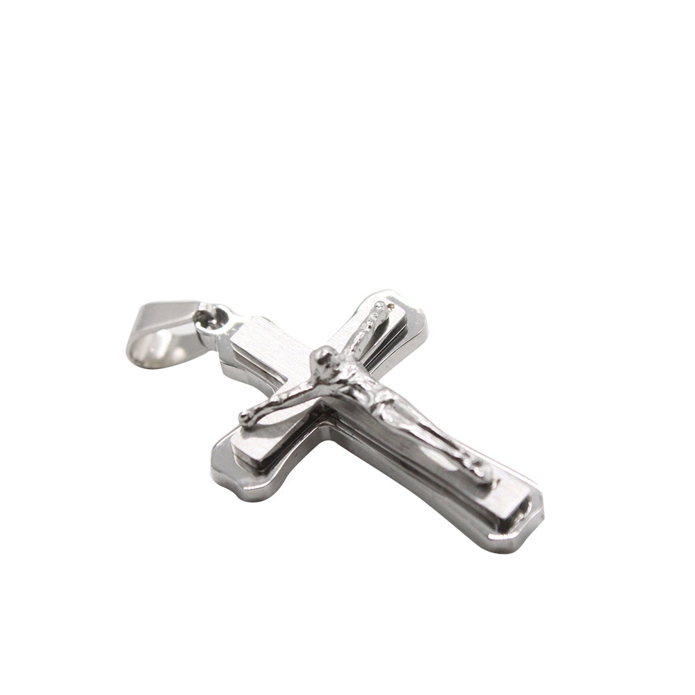 {Ready Stock Malaysia} Christian Catholic Jewelry Gift Stainless Steel  Crucifix/Chain - Chunky