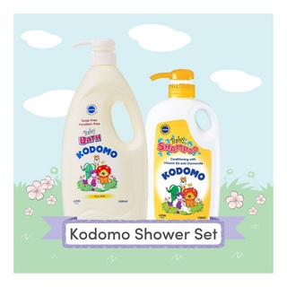 ชุดเซตครีมอาบน้ำและแชมพูนมข้าว โคโดโมะ Baby conditioning Shampoo+Baby Bath Rice Milk