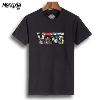 พร้อมส่ง_mengxia_mens_casual_bottom_t_shirt_black_vans_black_vans_men_sport_t-shirt_short_sleeve_mens_t-shirt