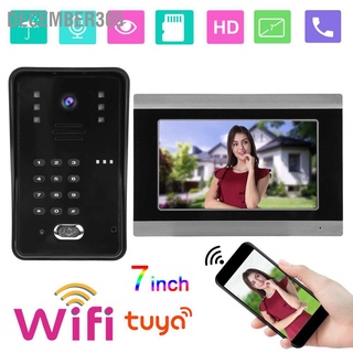 December305 รีโมทควบคุมประตูอินเตอร์คอม วิดิโอ Wifi 7 นิ้ว พร้อม Ic สําหรับ Tuya 100‐240V