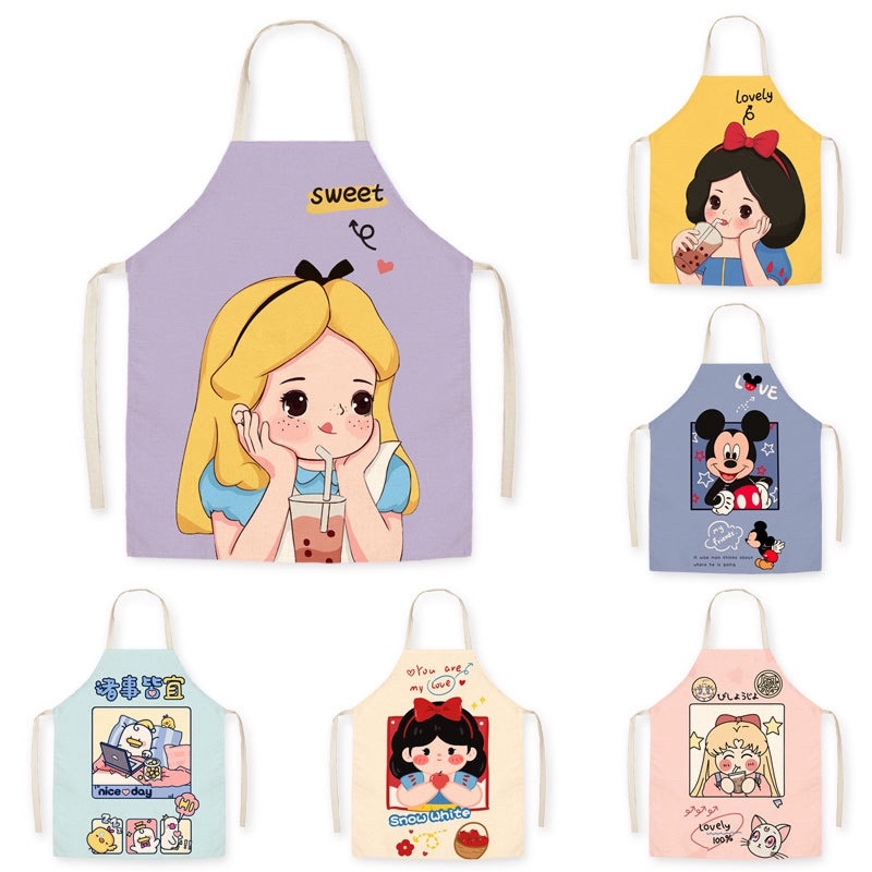 ผ้ากันเปื้อน เข้าครัว ทำอาหาร เบเกอรี่ ผ้าฝ้ายลินิน •พร้อมส่ง•