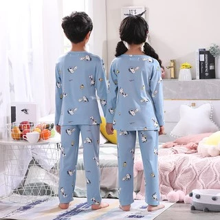 ขายร้อนเด็กชุดนอน baju Kawaii Pokemon การ์ตูนชาย Nightsuit แขนยาวรอบคอเด็กชุดนอน baju bidur lelaki