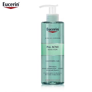 ‼️พร้อมส่ง‼️               [พร้อมส่ง] Eucerin ProACNE Solution Cleansing Gel 200ml. เจลล้างหน้าสำหรับผิวมันและมีปัญหาสิว