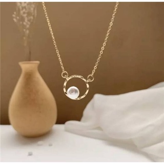 ส่งจาก🇹🇭สร้อยคอแฟชั่นโซ่ Pearl Pendant (จี้ไข่มุก)