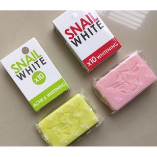 Snail White Soap X10 สบู่หอยทาก ผิวขาว ลดสิวลดจุดด่างดำำ