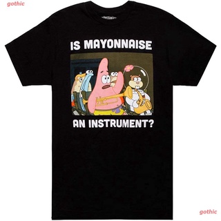 【HOT】เสื้อยืดลำลอง Spongebob Squarepants Is Mayonnaise An Instrument T-Shirt Sports T-shirt