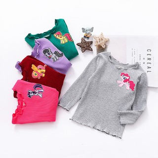 เสื้อยืดแขนยาวลายการ์ตูนสำหรับเด็ก