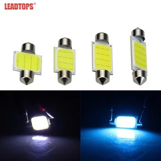 LEADTOPS 1 ชิ้นหลอดไฟรถยนต์ 31/36 มม. 39 มม. 42 มม. โดม Festoon COB Led 12v Smd อ่านป้ายทะเบียนแหล่งกำเนิดแสงสีขาว / น้ำแข็งสีฟ้า