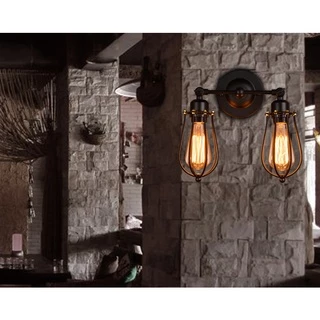 Modern Retro Loft Iron Industrial Rustic Sconce โคมไฟติดผนัง Loft Study Foyer ห้องรับประทานอาหาร Retro Wall Lights