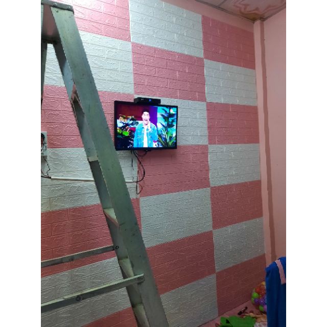 วอลเปเปอร์ สามมิติ 3D wallpaper ติดผนัง วอลเปเปอร์ลายอิฐ ขนาด 70*77cm  มีกาวในตัว 1 แผ่น