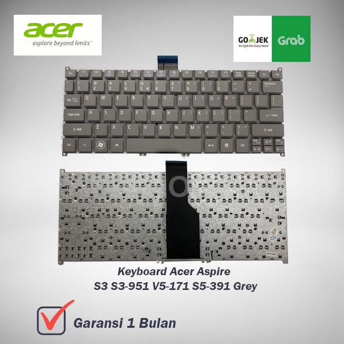 คีย์บอร์ด Acer Aspire S3 S3-951 V5-171 S5-391 ms2346