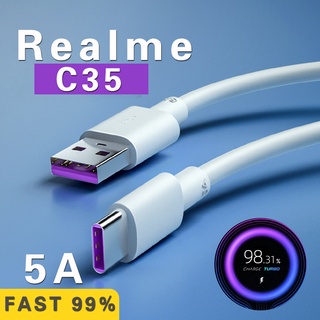 For Realme c35 สายชาร์จ Type-C 5A ทองแดงบริสุทธิ์ 100% คุณภาพสูง ชาร์จเร็ว สําหรับ Android