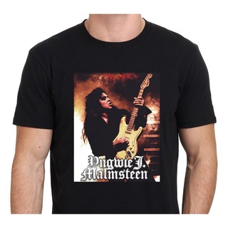 เสื้อยืดโอเวอร์ไซส์เสื้อยืดแขนสั้น ผ้าฝ้าย พิมพ์ลาย Yngwie Malmsteen Guitarist Maestro แฟชั่นสําหรับผู้ชายS-3XL