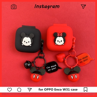 เคสซิลิโคนนิ่ม ลายการ์ตูนมิกกี้ มินนี่เมาส์ กันกระแทก สําหรับ oppo Enco W51 oppo Enco W11 W31