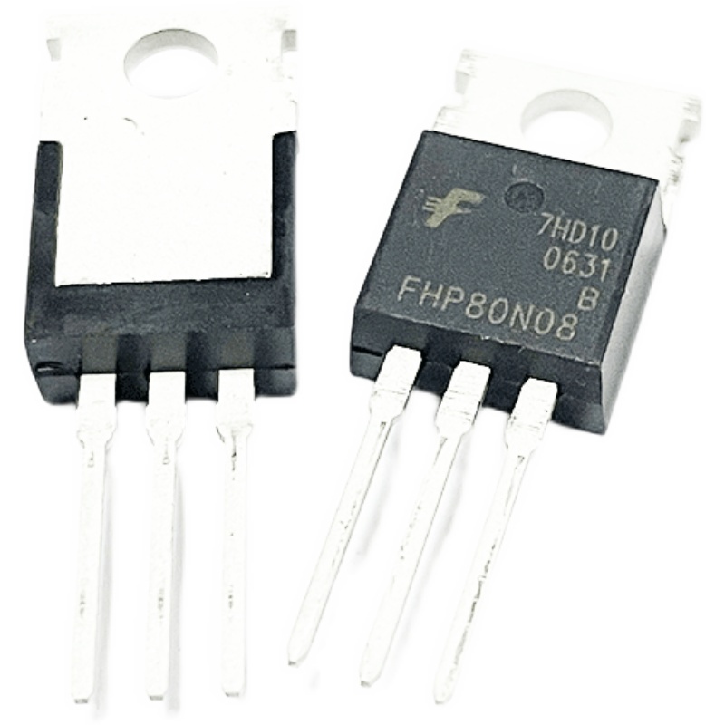 FHP80N08 ของแท้ ใหม่ 100% FHP80N08A , 80N08 , MOSFET N-CH 80A 80V TO-220AB