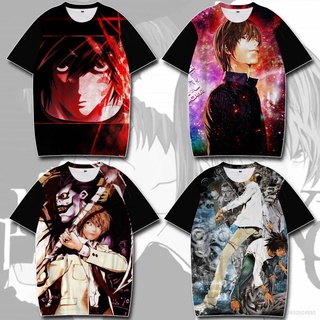 เสื้อยืดแขนสั้นลําลอง ทรงหลวม พิมพ์ลายอนิเมะ Death Note L Yagami น่ารัก แฟชั่นสําหรับผู้ชาย และผู้หญิง