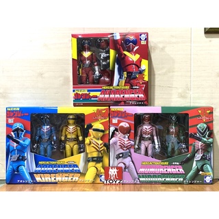 Hero Action Figure GoRanger Set (AkaRenger, AoRenger&amp;KiRenger, MomoRenger&amp;MidoRenger) จาก Evolution Toy