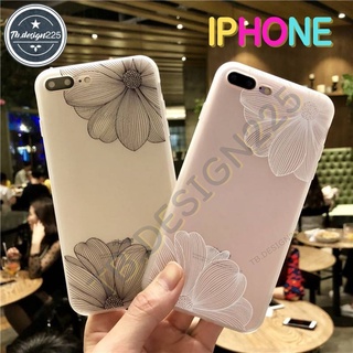 เคสซิลิโคนใช้สำหรับIP สกรีนลายดอกไม้ครบรุ่น #1002