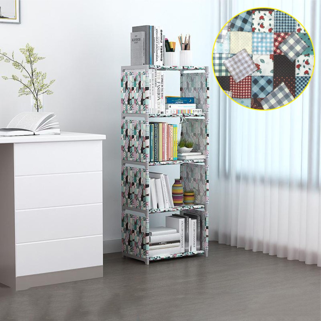 PUDDING ชั้นวางหนังสือแบบพกพาชั้นวางของอเนกประสงค์ 5 ชั้น MB339 ใหม่ MOTIF