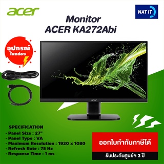 Monitor 27 ACER KA272Abi (IPS, VGA, HDMI) 75Hz