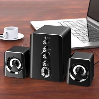ลำโพงคู่ตั้งโต๊ะ ลำโพงคอม desktop ปรับเบสได้ ลำโพงขนาดเล็ก เสียงดัง คุณภาพเสียงที่ดี
