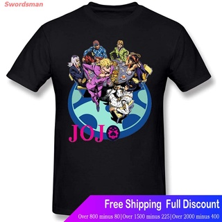 เสื้อยืดผู้ชายและผู้หญิง เสื้อยืดแขนสั้นพิมพ์ลายโลโก้ Jingleboo JoJos Bizarre สําหรับผู้ชาย Sports T-shirt