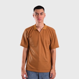 เสื้อโปโล ลายภูเขา สีน้ําตาล S012