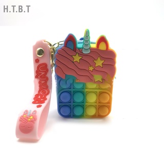 [คลังสินค้าใส]H.T.B.T กระเป๋าสตางค์ ซิลิโคน บับเบิล ใส่เหรียญได้ แฟชั่น สําหรับเด็กผู้หญิง