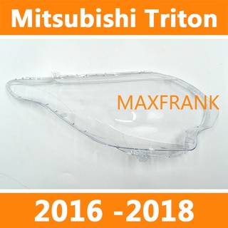 ฝาครอบไฟหน้ารถยนต์ สําหรับ Mitsubishi Triton 2016 -2018HEADLAMP COVER  HEADLIGHT COVER  LENS HEAD LAMP COVER