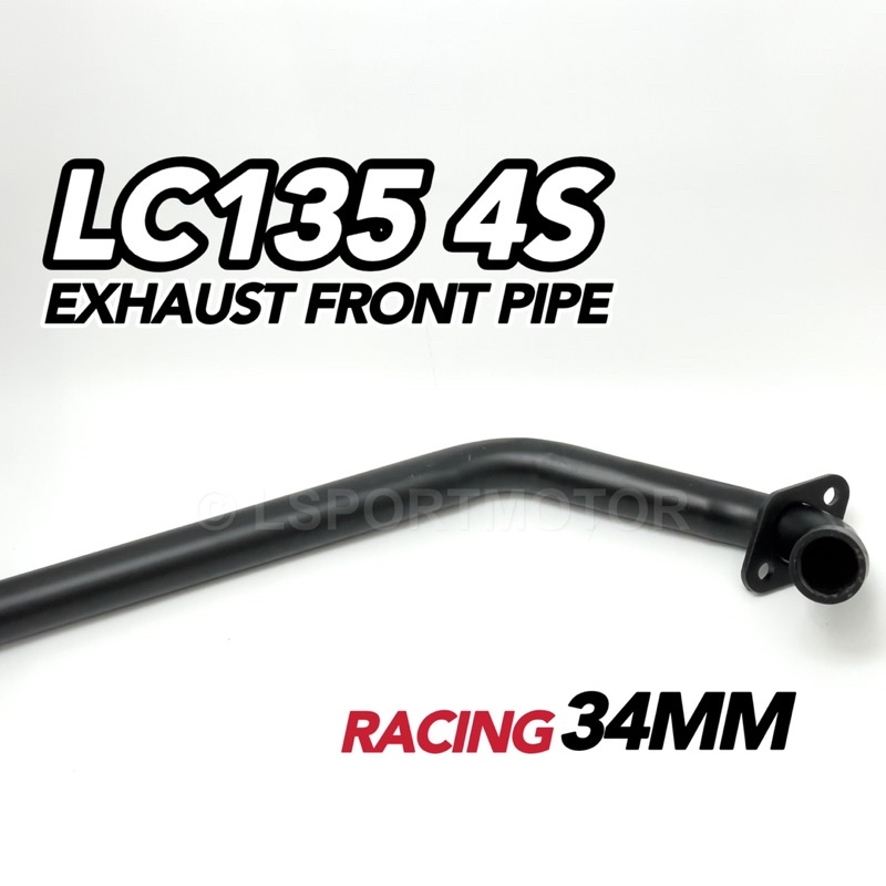34มม 🔥 YAMAHA LC135 4S EXHAUST FRONT PIPE (RACING-34MM) EKZOS MUFFLER PIPE NECK DEPAN LC135 4SPEED L