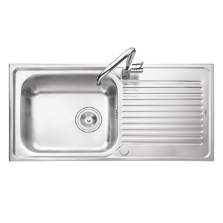 Embedded sink BUILT-IN SINK 1B1D MEX DLA101 STAINLESS STEEL Sink device Kitchen equipment อ่างล้างจานฝัง ซิงค์ฝัง 1หลุม