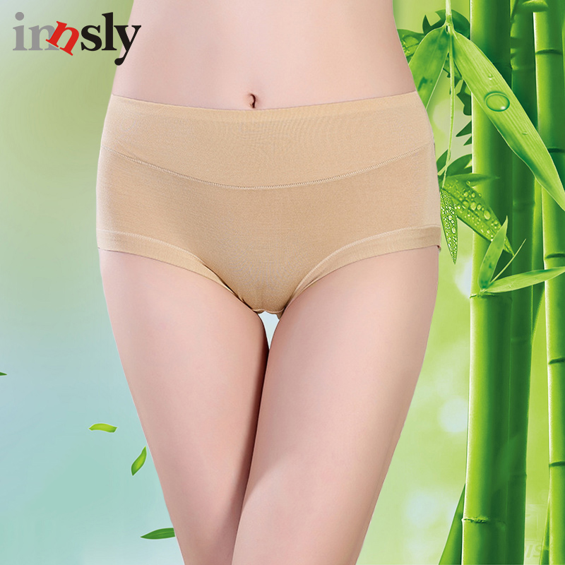 Innsly กางเกงชั้นใน ใยไผ่ เอวสูง ใส่สบาย ระบายอากาศ ต้านเชื้อแบคทีเรีย สําหรับผู้หญิง