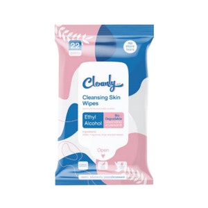 พร้อมส่ง / คลีนลี่ กระดาษทิชชู่เปียกแอลกอฮอล์75% / Cleanly Alcohol wipes 75% บรรจุ 22 แผ่น