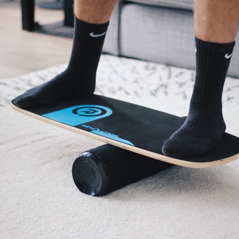 Yoga Balance Board Rehabilitation Training Home Fitness Plate Tool【Beech Wooden Anti-Skid】