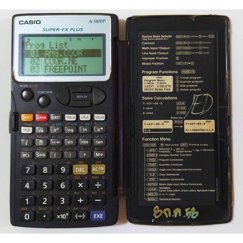 เครื่องคิดเข casio fx-5800P พร้อมโปรแกรมงานสำรวจ