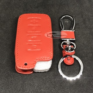 ซองกุญแจ รีโมท Smart Key 4 ปุ่ม สีแดง สำหรับ Toyota Camry / All New Aitis