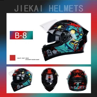 JIEKAI หมวกกันน็อกเต็มใบ แว่น2ชั้น อย่างดี (Size:M L XL) B1—B42