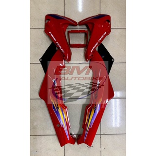 ชุดสี BEAT 5 ชิ้น สีแดง ไม่เอาบังโคลน เฟรมรถ กรอบรถ แฟริ่ง Honda บีท r 110 ตัวเก่า กาบรถ