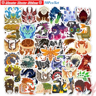 ❉ Monster Hunter Series 03 สติ๊กเกอร์ ❉ 50Pcs/Set Anime Games DIY Fashion Waterproof Decals Doodle สติ๊กเกอร์