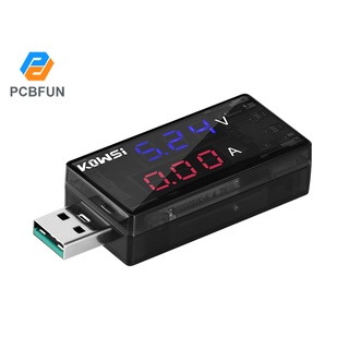 Pcbfun เครื่องทดสอบโวลต์มิเตอร์ แอมมิเตอร์ พาวเวอร์แบงก์ 4-30V 0-6.5A รองรับ 120W USB หน้าจอ LCD