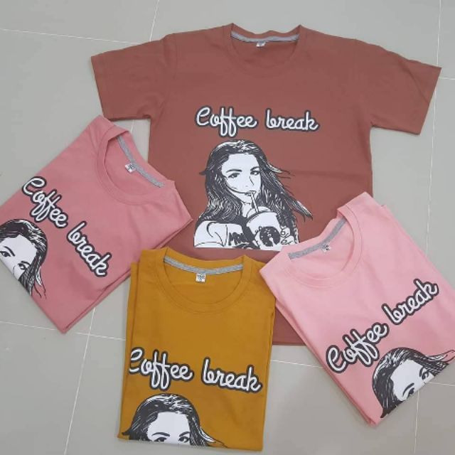 เสื้อยืดน่ารัก ลาย Coffee break