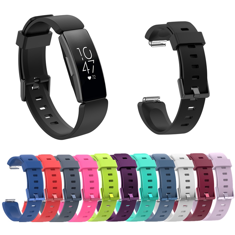 สายนาฬิกาซิลิโคนอ่อนสําหรับ Fitbit inspire 1 2 inspire HR ACE2 สร้อยข้อมือสายนาฬิกาทดแทนกีฬา
