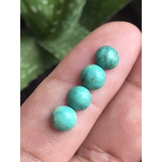 Turquoise เทอร์คอยส์ ดิบ สีเขียวน้ำทะเล 3.35 ct/4pcs