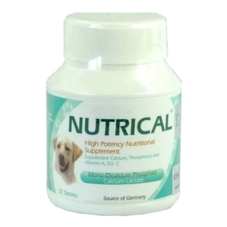 Nutrical High Nutritional supplement dog นูตริแคล อาหารเสริม แคลเซียม สุนัข แบบเม็ด บรรจุ 30 เม็ด