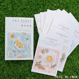 🌟พร้อมส่งที่ไทย🌟โปสการ์ด​ tea party 30แผ่น