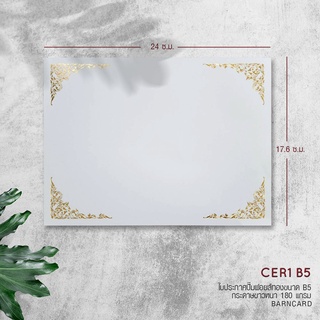 ใบประกาศนียบัตร ปั๊มทอง B5 180 g. 50 แผ่น