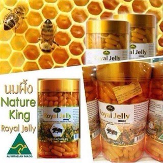 Nature King Royal Jelly เนเจอร์คิงส์ รอยัลเจลลี่ (นมผึ้ง) บรรจุ 365 เม็ด