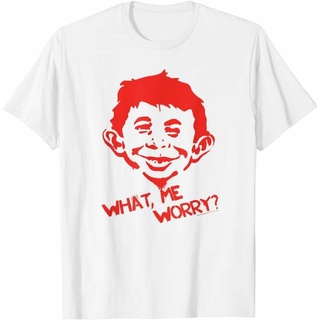 เสื้อยืดครอปเสื้อยืด พิมพ์ลาย Mad Magazine What Me Worry สไตล์วินเทจ สําหรับผู้ชายS-5XL